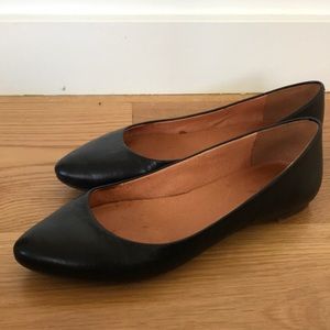 Madewell Black Leather Flats